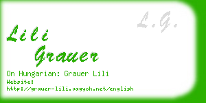 lili grauer business card